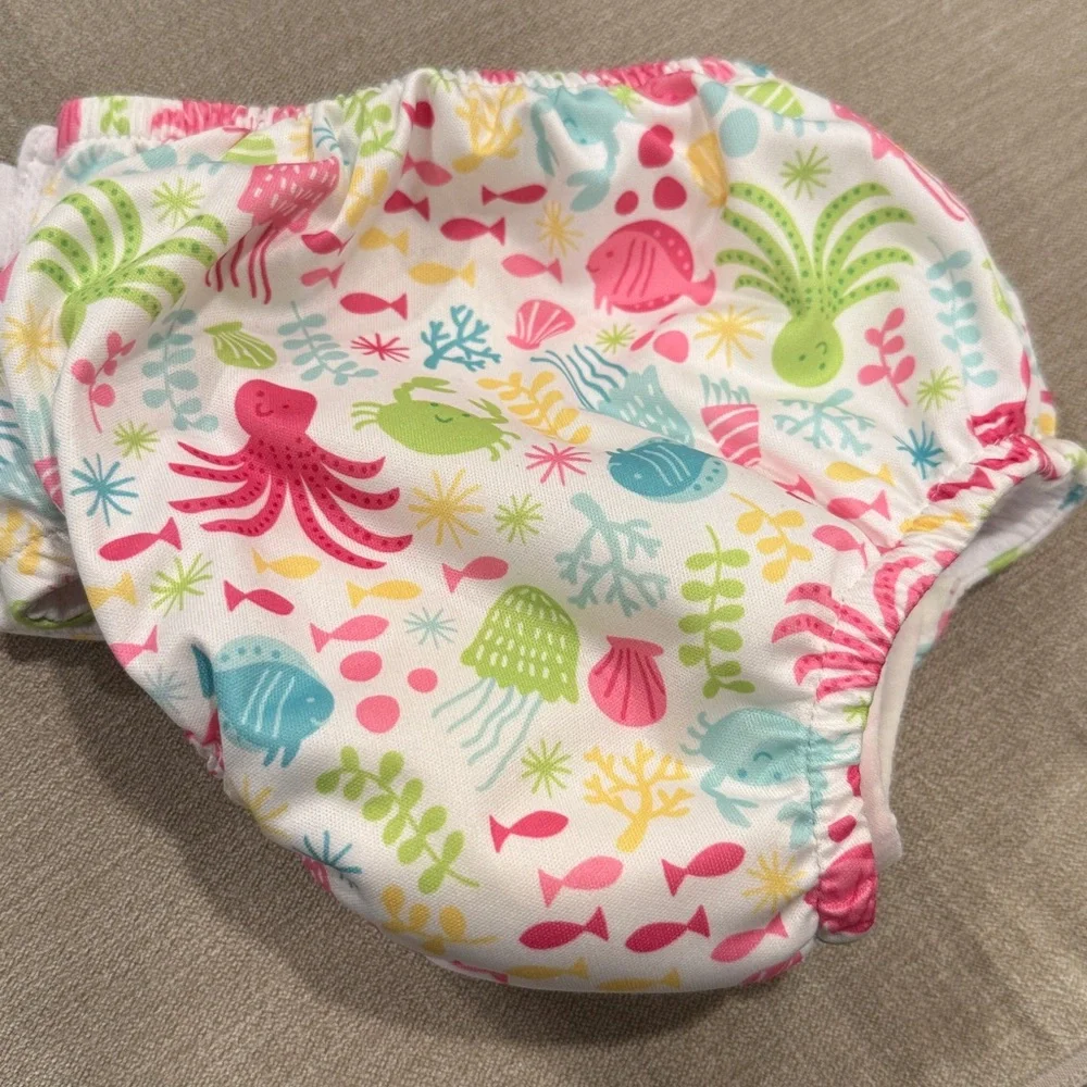 2 Green Sprouts Snap Reusable Absorbent Swimsuit Diapers